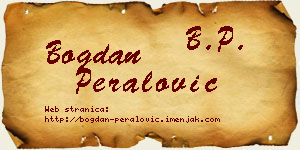 Bogdan Peralović vizit kartica